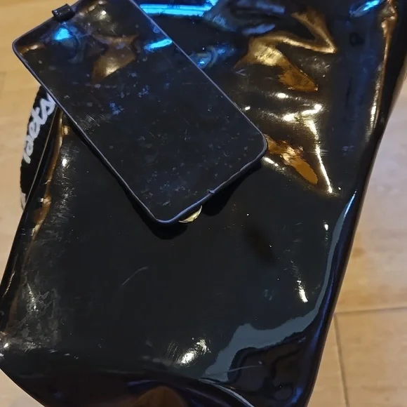 Betsey Johnson Betseyville Unique Clear Vinyl Tote with Removable Drawstring Bag - Picture 6 of 16